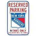 NHL Authentic Reserved Parking Sign, 12 x 18 Inch - New York Rangers - White