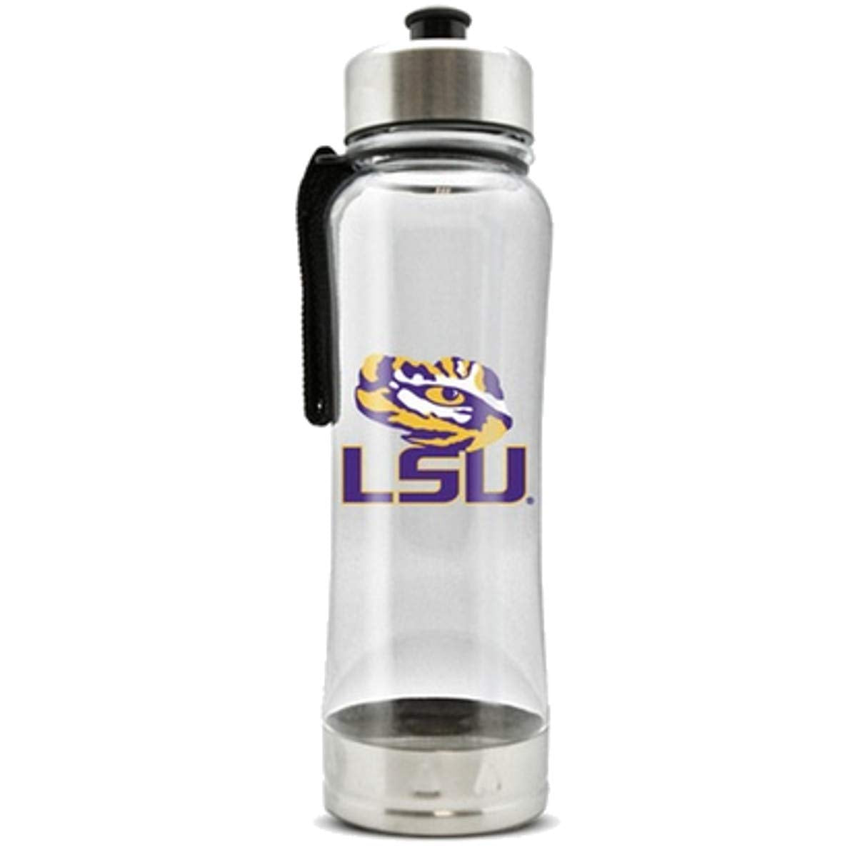 Duck House Official National Collegiate Athletic Association Fan Shop Authentic 2-Pack NCAA College Clear Clip-On 16oz Stainless Steel Water Bottle Bundle
