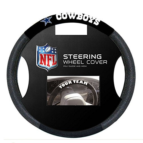 Fremont Die/TeamProMark Official National Football League Fan Shop Authentic NFL Auto Accessories Bundle - Team Steering Wheel Cover, Air Fresheners and Seat Belt Cover