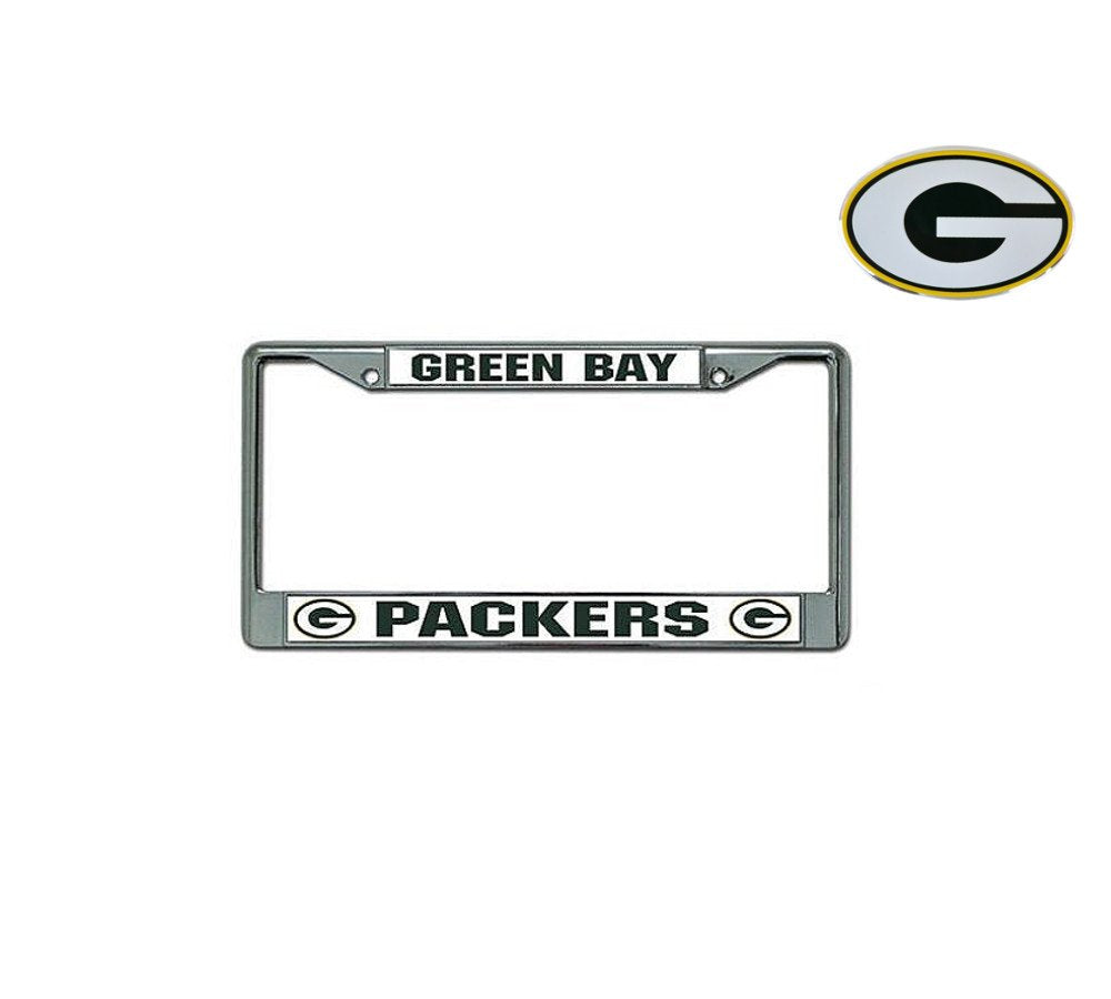 Rico Official National Football League Fan Shop Licensed NFL Shop Authentic Chrome License Plate Frame and Colored Auto Emblem