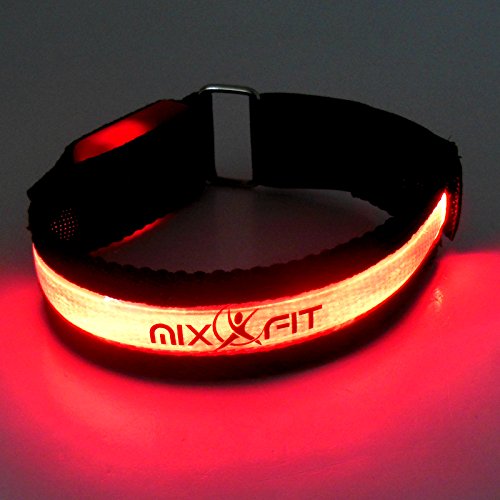Mixxfit Safety Reflective Armband LED Light with 3 Flashing Modes