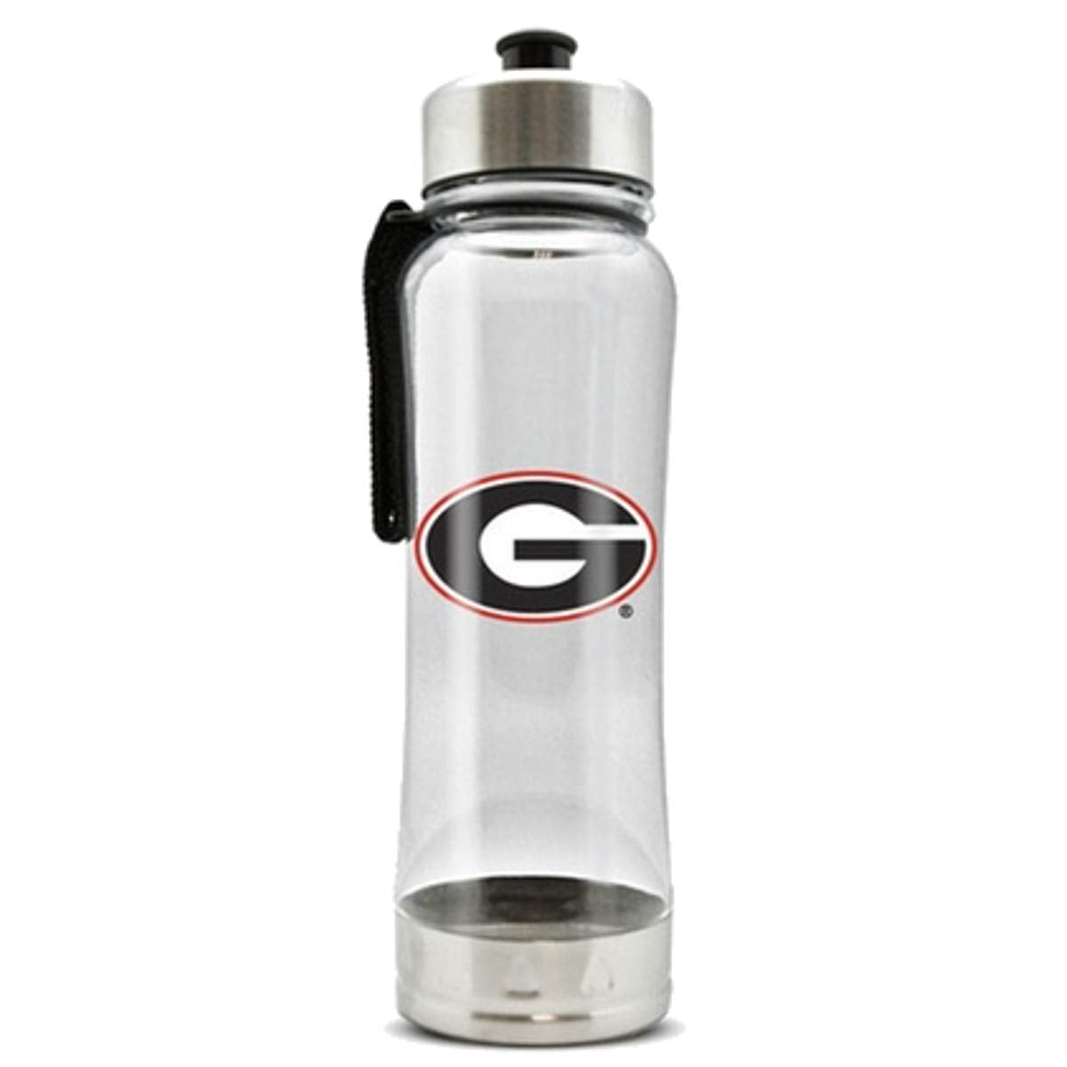 Duck House Official National Collegiate Athletic Association Fan Shop Authentic 2-Pack NCAA College Clear Clip-On 16oz Stainless Steel Water Bottle Bundle