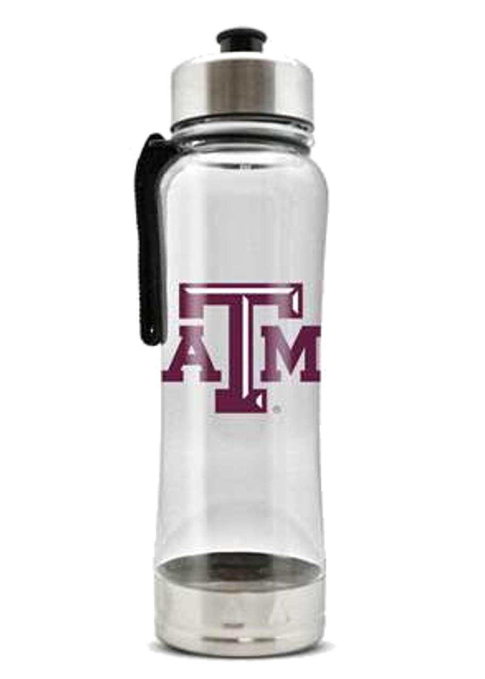 Duck House Official National Collegiate Athletic Association Fan Shop Authentic 2-Pack NCAA College Clear Clip-On 16oz Stainless Steel Water Bottle Bundle