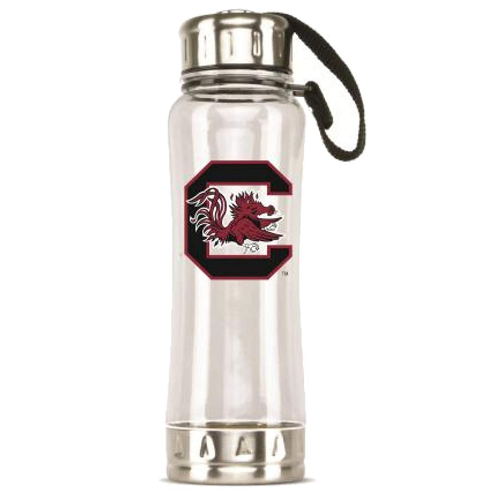 Duck House Official National Collegiate Athletic Association Fan Shop Authentic 2-Pack NCAA College Clear Clip-On 16oz Stainless Steel Water Bottle Bundle