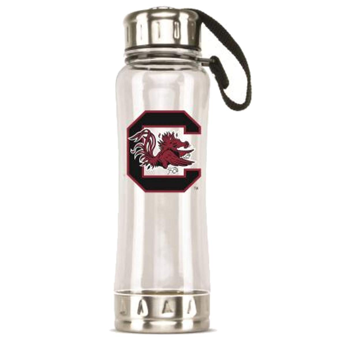 Duck House Official National Collegiate Athletic Association Fan Shop Authentic 2-Pack NCAA College Clear Clip-On 16oz Stainless Steel Water Bottle Bundle