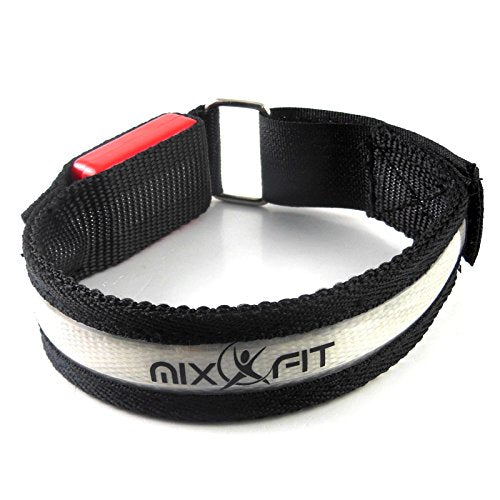 Mixxfit Safety Reflective Armband LED Light with 3 Flashing Modes