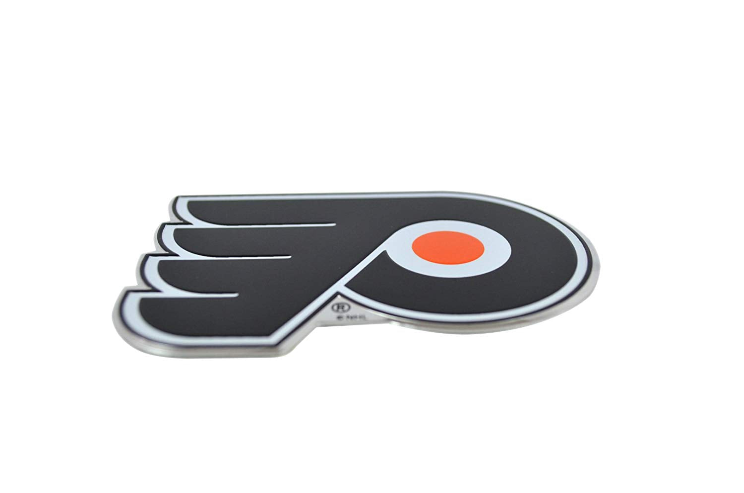 Official National Hockey League Fan Shop Licensed NHL Shop Authentic Chrome License Plate Frame and Chrome Colored Auto Emblem (Philadelphia Flyers)