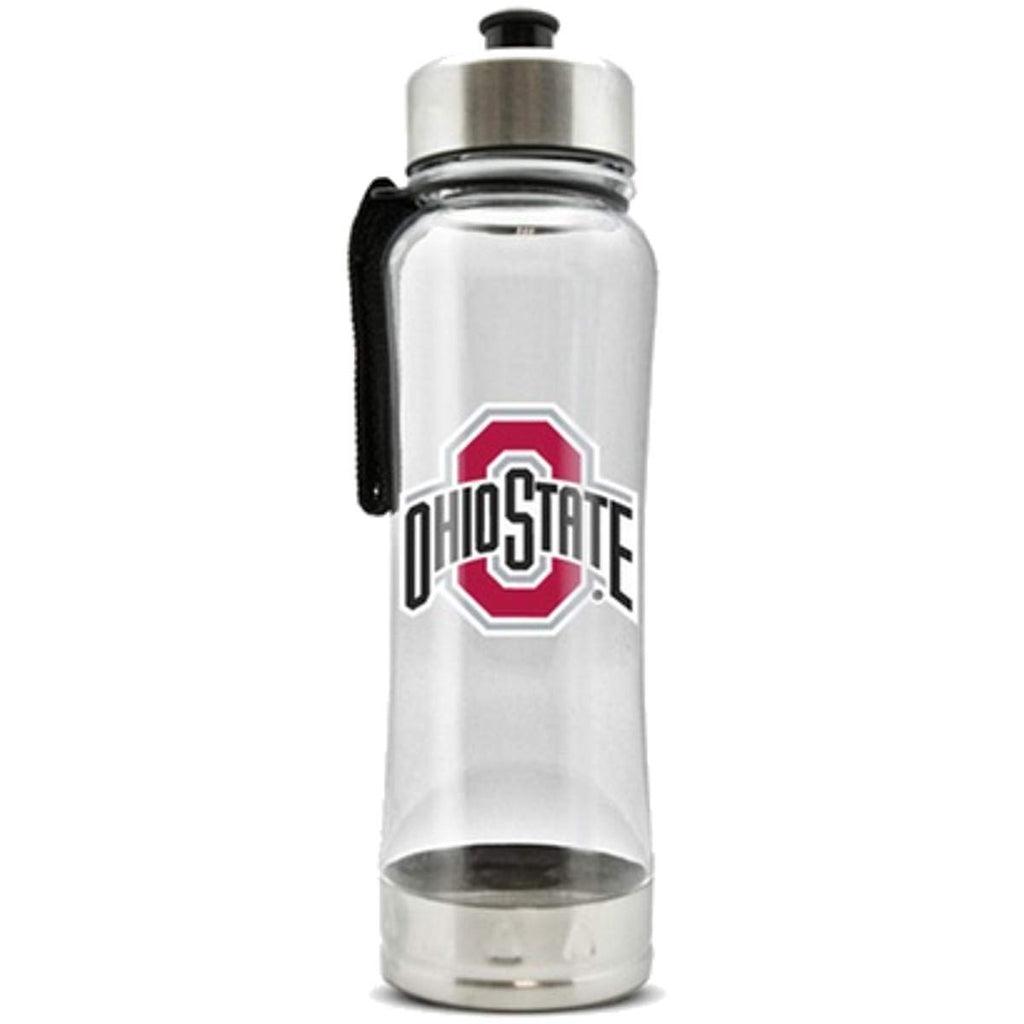 Duck House Official National Collegiate Athletic Association Fan Shop Authentic 2-Pack NCAA College Clear Clip-On 16oz Stainless Steel Water Bottle Bundle