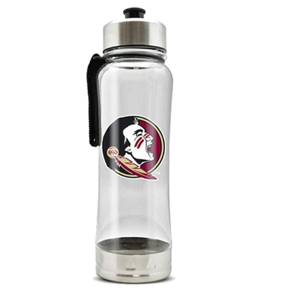 Duck House Official National Collegiate Athletic Association Fan Shop Authentic 2-Pack NCAA College Clear Clip-On 16oz Stainless Steel Water Bottle Bundle