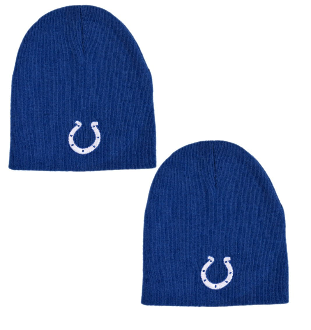 Official National Football League Fan Shop Authentic NFL Cuffless Beanie Knit Hat 2-pack 