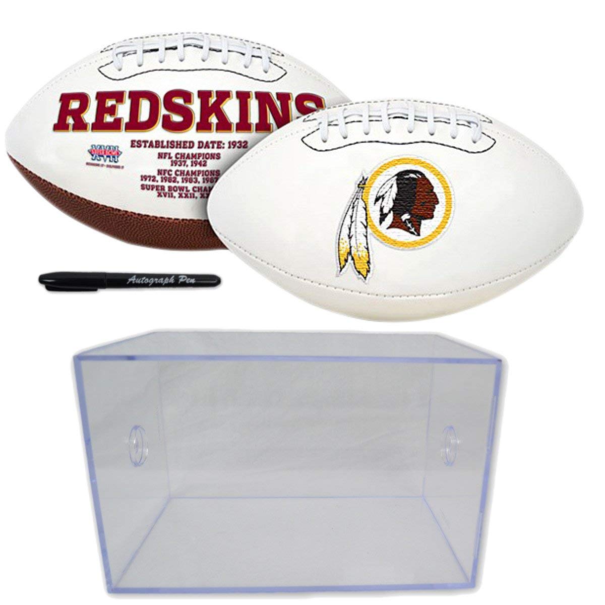 Jarden Sports Licensing/Pro-Mold Official National Football League Fan Shop Authentic NFL Signature Series Super Bowl Ball and Display Case. Great Collectible Bundle for the office or Man Cave