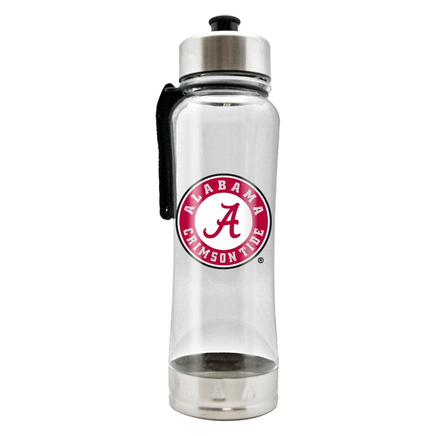 Duck House Official National Collegiate Athletic Association Fan Shop Authentic 2-Pack NCAA College Clear Clip-On 16oz Stainless Steel Water Bottle Bundle