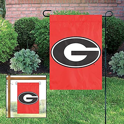 Party Animal Official National Collegiate Athletic Association Fan Shop Authentic NCAA 2-Pack Mini Embroidery Garden/Window Flag. Measures 15" x 10.5" with Window Hanger