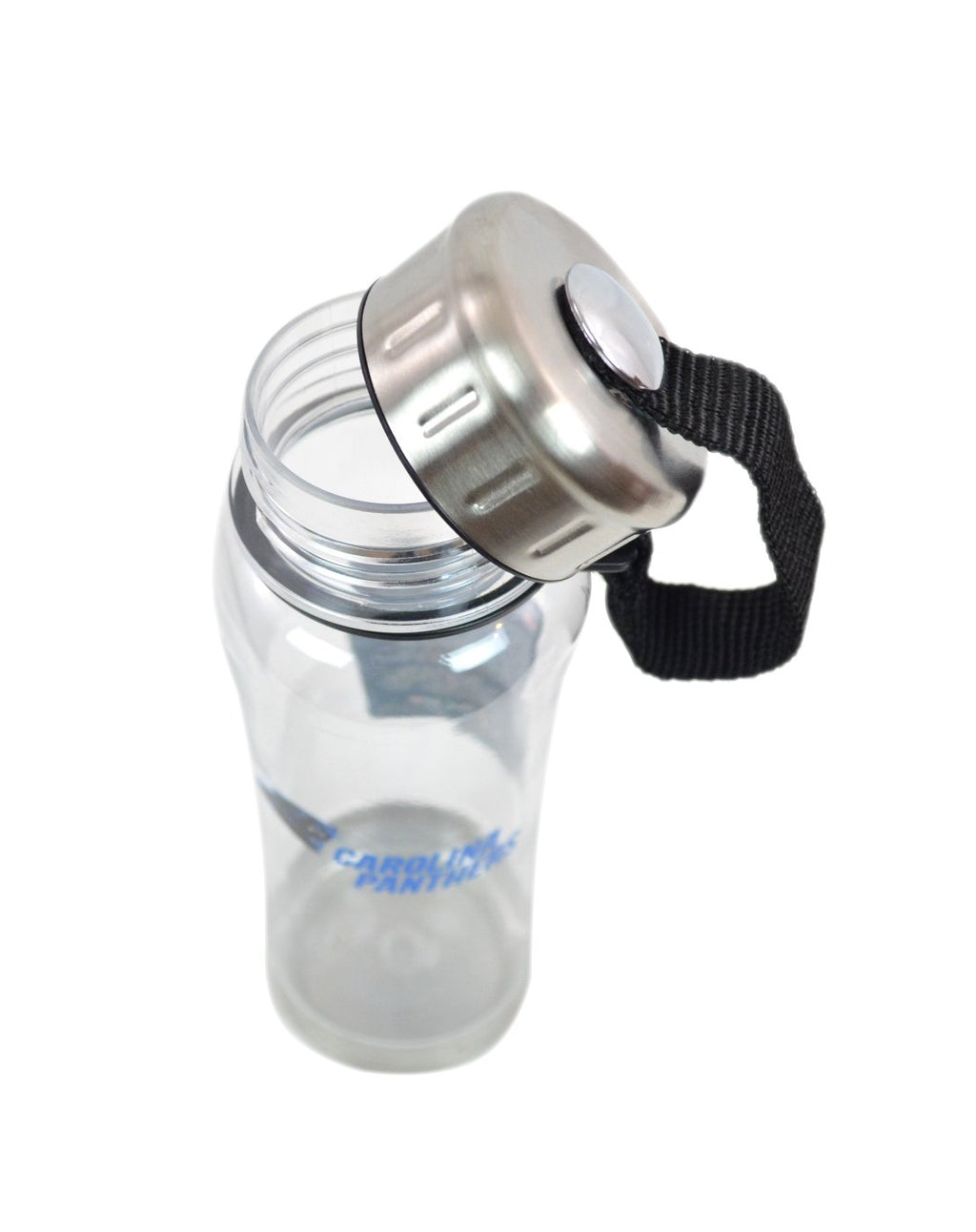Duck House Official National Football League Fan Shop Authentic 2-Pack NFL Stainless Steel and Clear Clip-On 20oz Stainless Steel Water Bottle Bundle