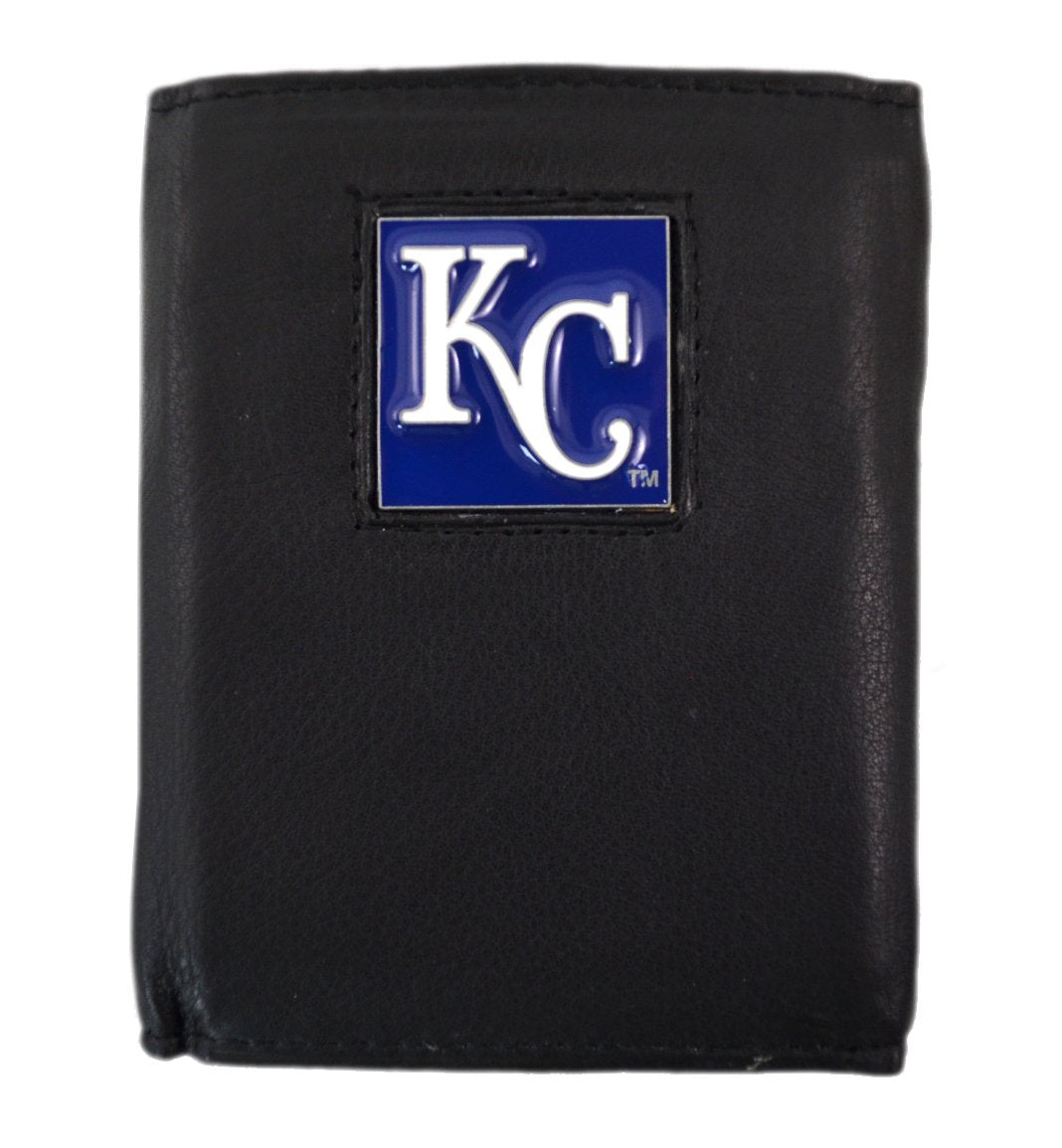 Official Major League Baseball Fan Shop Authentic Genuine Leather MLB Trifold Wallet and Key Chain Bundled Set