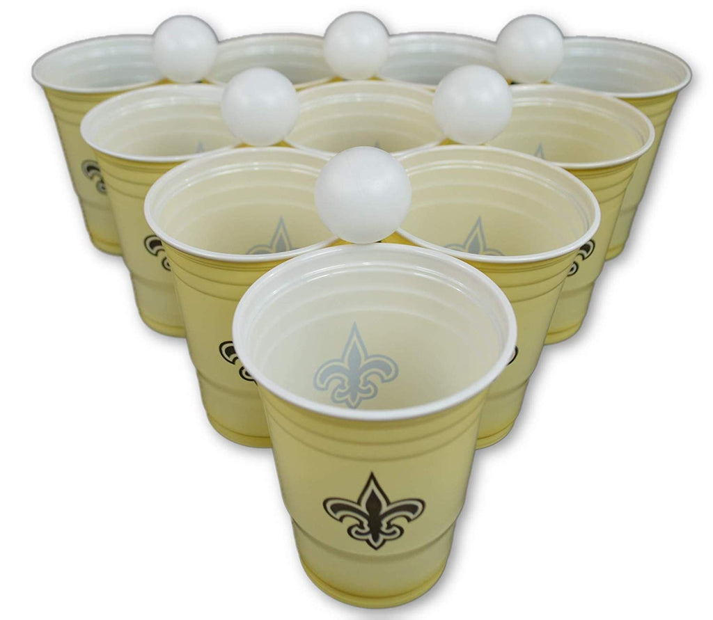 Siskiyou/Sport Mania NFL Fan Shop Beer Pong Set. Rep Your Favorite Team with The Classic Game of Beer Pong at Home or at The Tailgate Party - Comes with 22 Cups and 6 Ping Pong Balls