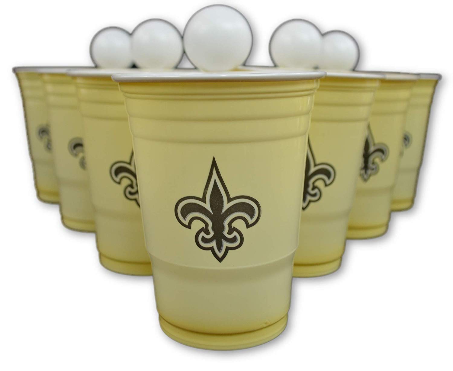 Siskiyou/Sport Mania NFL Fan Shop Beer Pong Set. Rep Your Favorite Team with The Classic Game of Beer Pong at Home or at The Tailgate Party - Comes with 22 Cups and 6 Ping Pong Balls