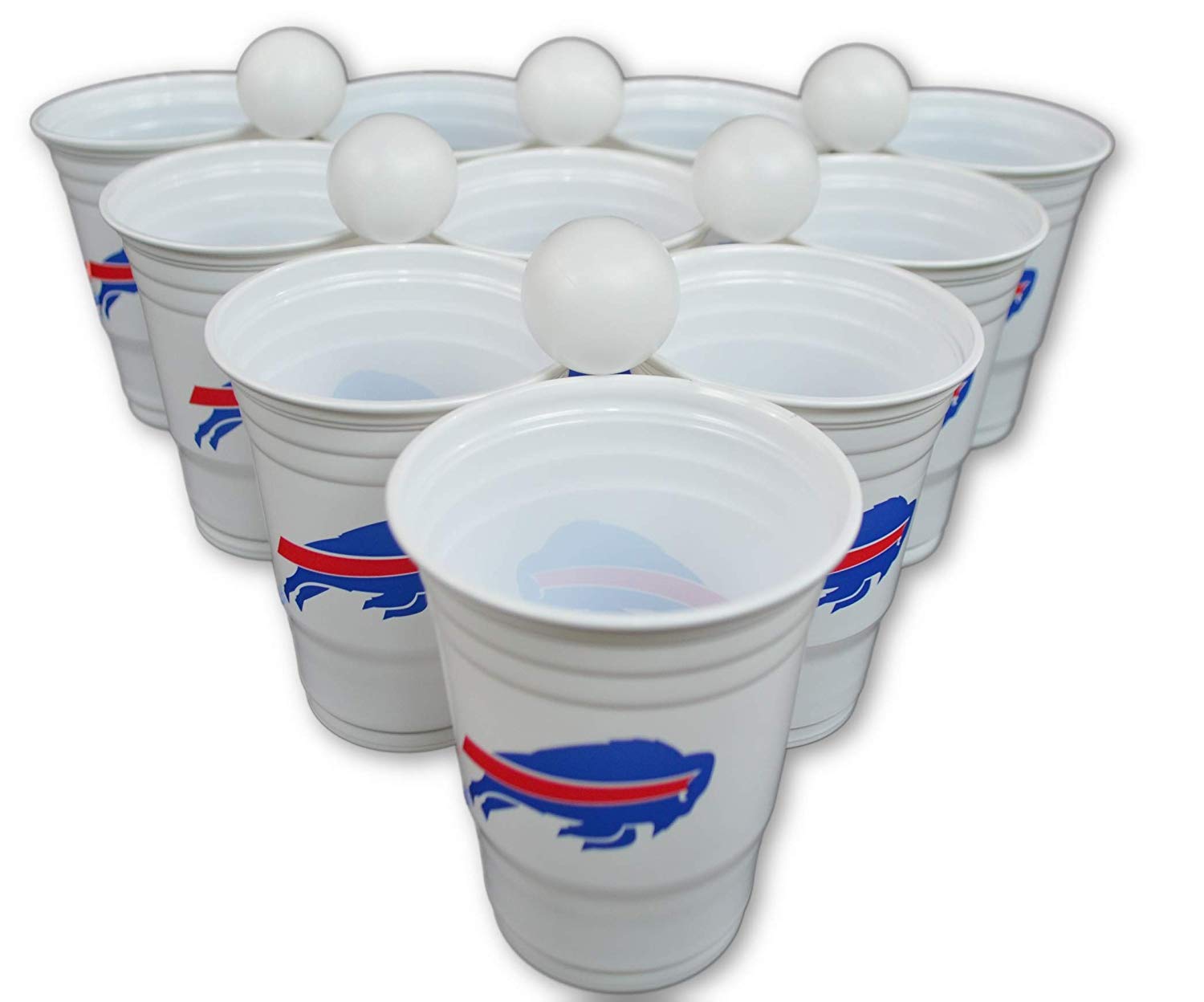 Siskiyou/Sport Mania NFL Fan Shop Beer Pong Set. Rep Your Favorite Team with The Classic Game of Beer Pong at Home or at The Tailgate Party - Comes with 22 Cups and 6 Ping Pong Balls