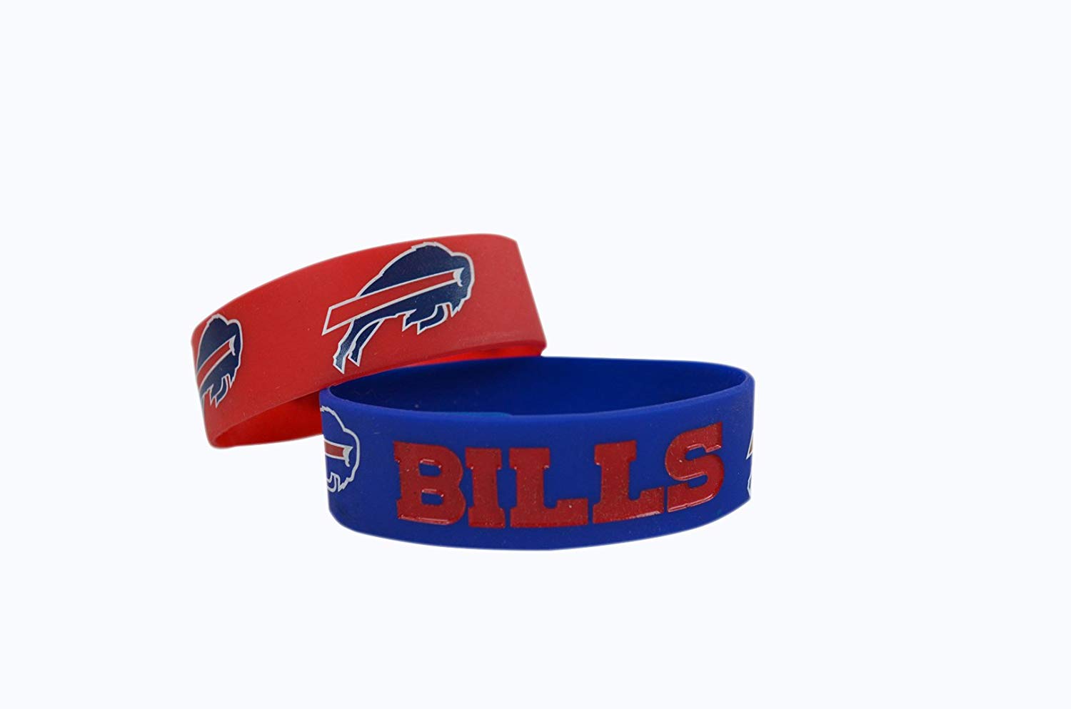 Official National Football League Fan Shop Authentic NFL Earbud Headphones and 2-pack Silicone Rubber Team Wristband Bundle Set