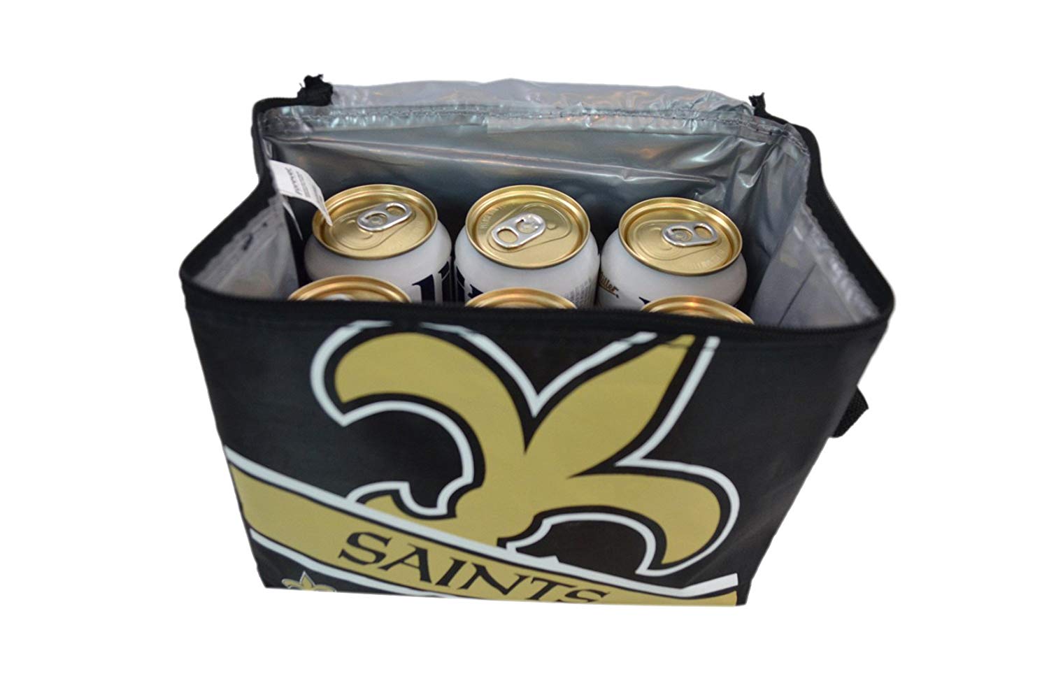 NFL Shop Collapsible Insulated Lunch Bag with Re-freezable Ice Packs Bundle