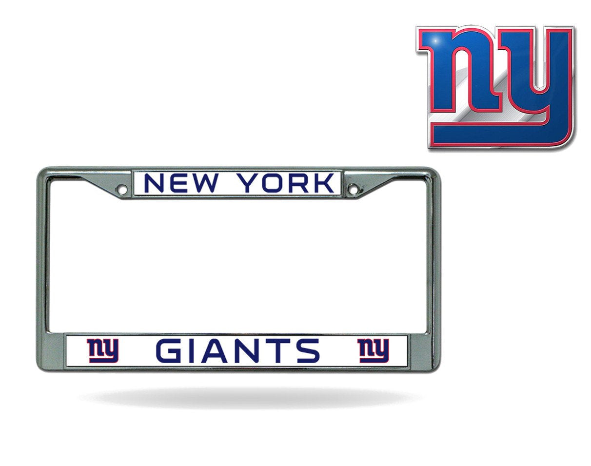 Rico Official National Football League Fan Shop Licensed NFL Shop Authentic Chrome License Plate Frame and Colored Auto Emblem