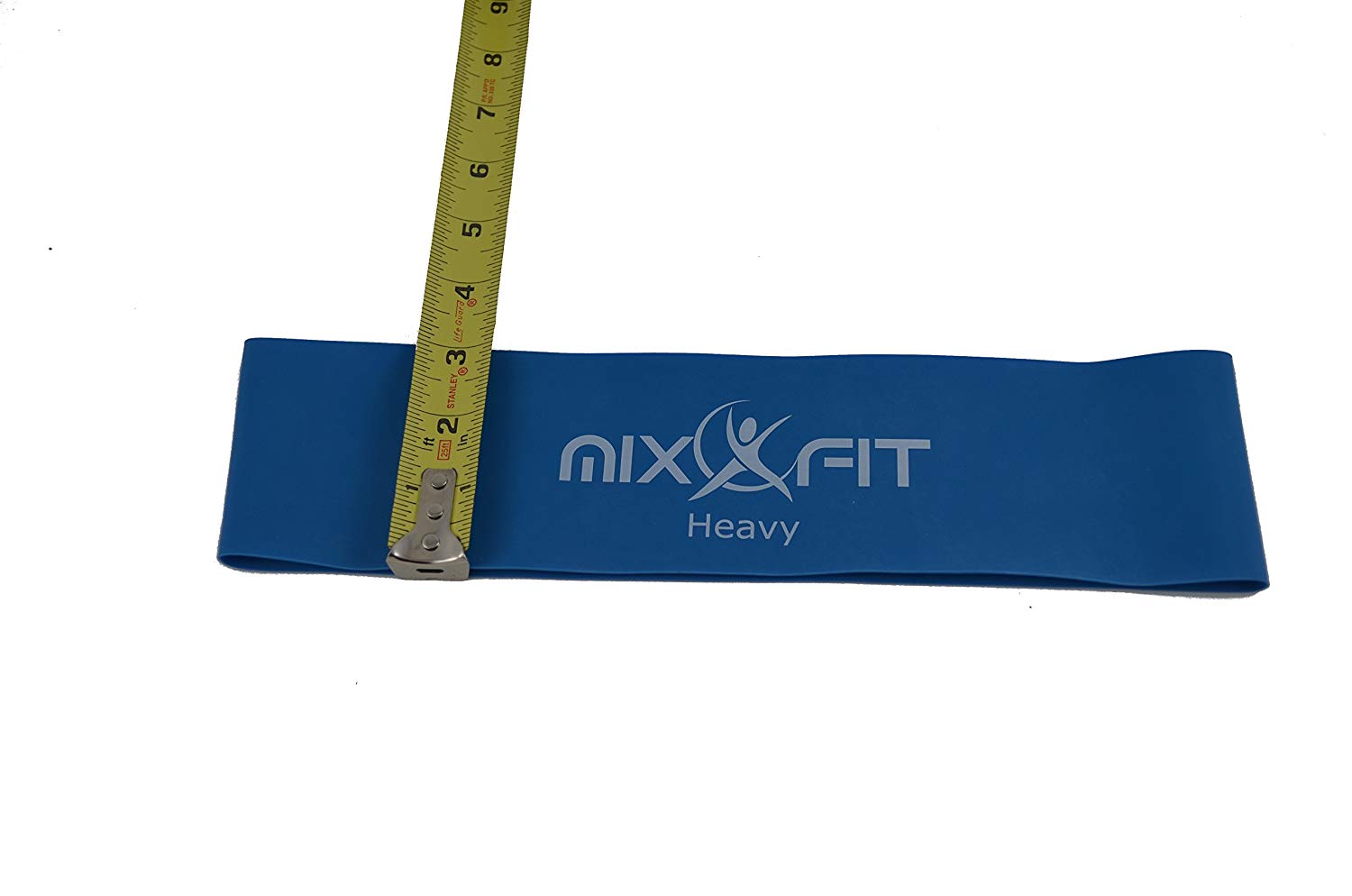 Mixxfit Resistance Bands - Flat Loop Training Exercise Bands. 4 Piece Set in Light, Medium, Heavy and X-heavy Resistant Levels. Great for Home Training and Therapy/rehab Workouts. Use for Yoga and Pilates. Workout Pamphlet and Carrying Bag Included (12"