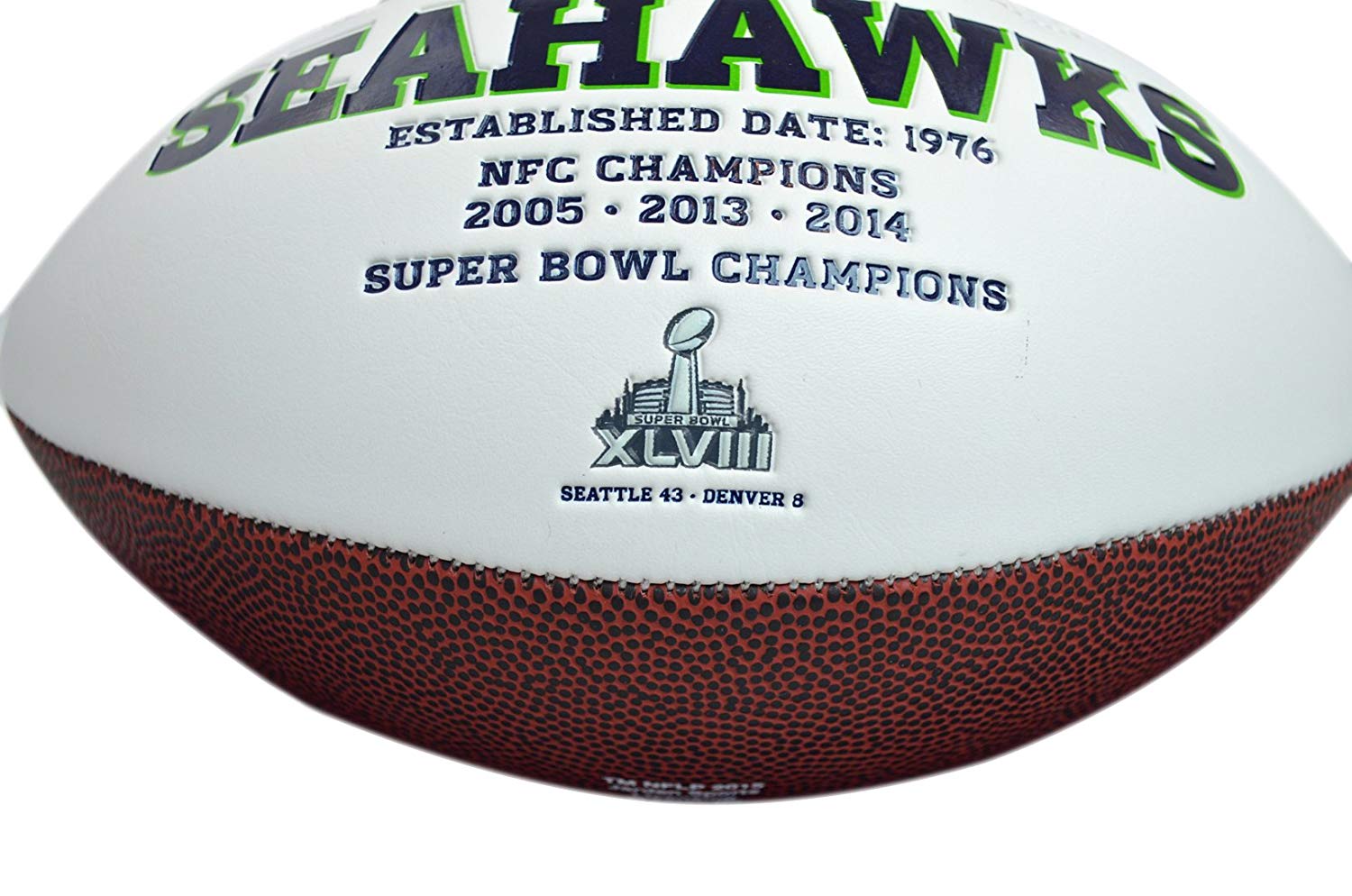Jarden Sports Licensing/Pro-Mold Official National Football League Fan Shop Authentic NFL Signature Series Super Bowl Ball and Display Case. Great Collectible Bundle for the office or Man Cave