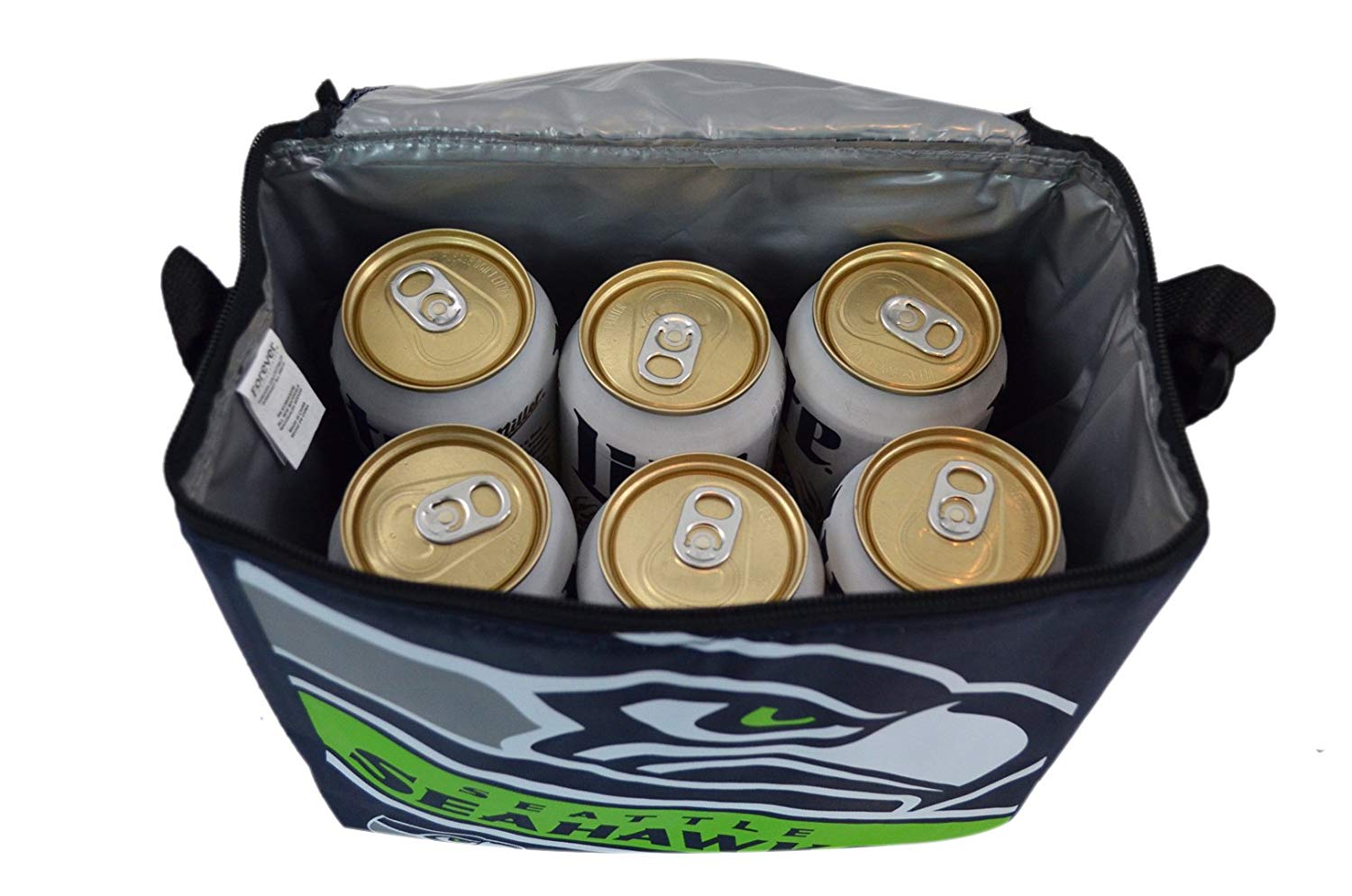 NFL Shop Collapsible Insulated Lunch Bag with Re-freezable Ice Packs Bundle