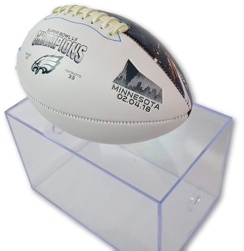 Jarden Sports Licensing/Pro-Mold Official National Football League Fan Shop Authentic NFL Signature Series Super Bowl Ball and Display Case. Great Collectible Bundle for the office or Man Cave