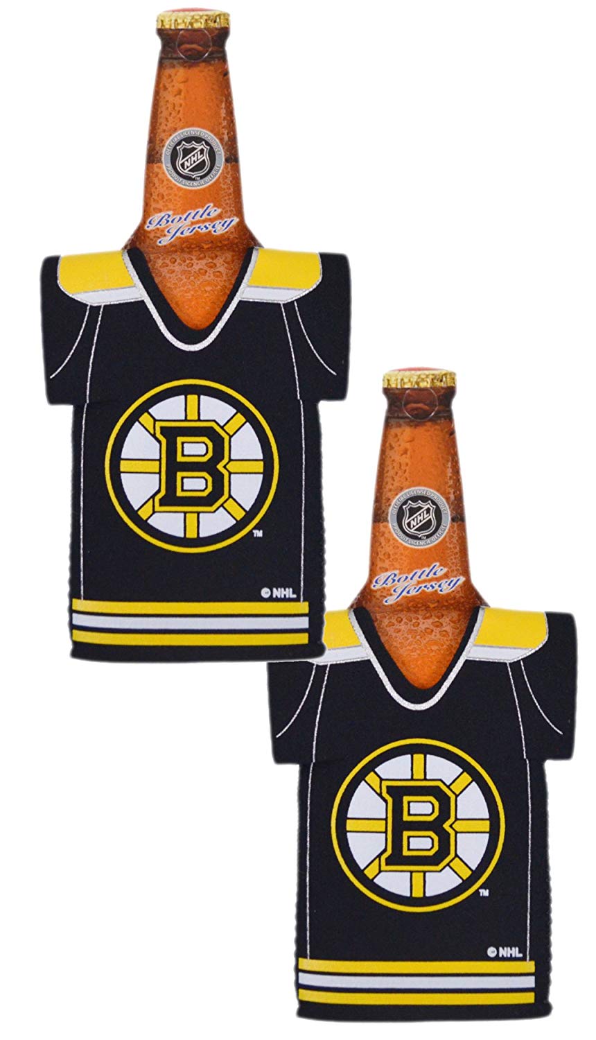 Official National Hockey League Fan Shop Authentic NHL 2-pack Team Jersey Insulated Bottle Cooler (Boston Bruins)