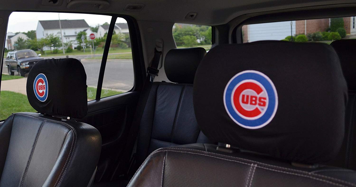 Team ProMark Official Major League Baseball Fan Shop Authentic Car Truck Auto MLB Headrest Cover (Chicago Cubs)