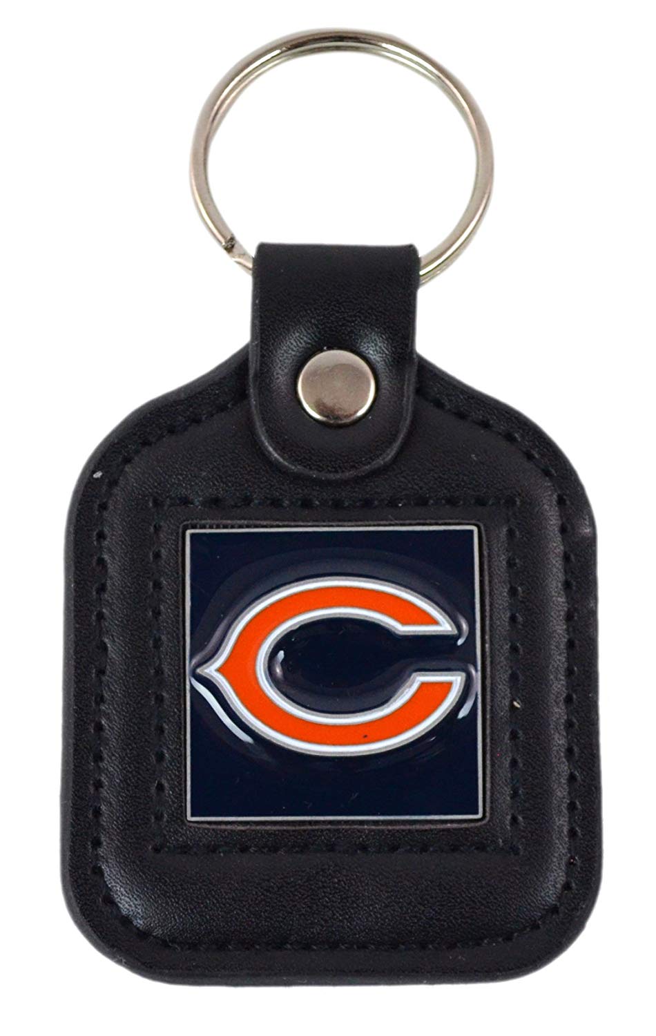 Official National Football League Fan Shop Authentic Genuine Leather NFL Trifold Wallet and Key Chain Bundled Set