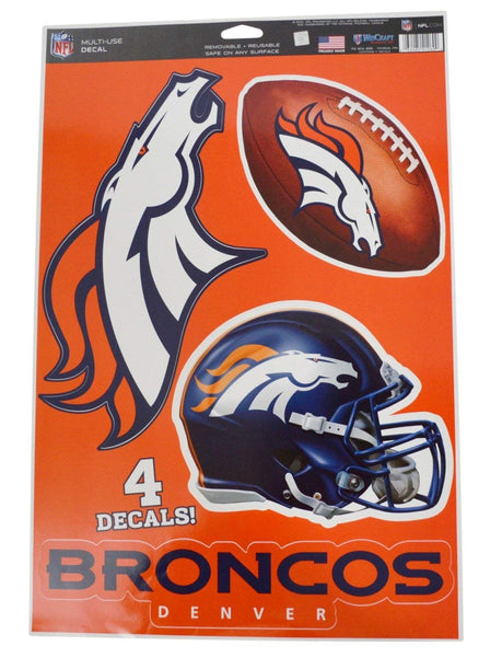 Official National Football League Fan Shop Licensed NFL Shop Multi-use Decals (Denver Broncos)