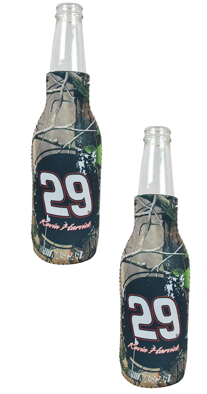Official NASCAR Fan Shop Authentic 2-pack 12 Oz Bottle Insulated Holders. Show Pride for your favorite NASCAR driver. Keep bottle Cold longer and hands dry