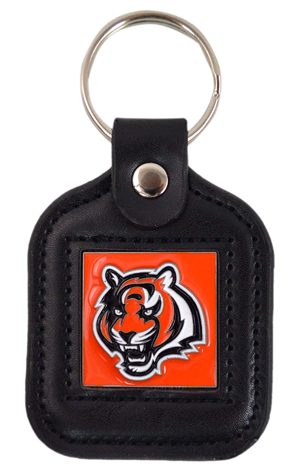Official National Football League Fan Shop Authentic Genuine Leather NFL Trifold Wallet and Key Chain Bundled Set