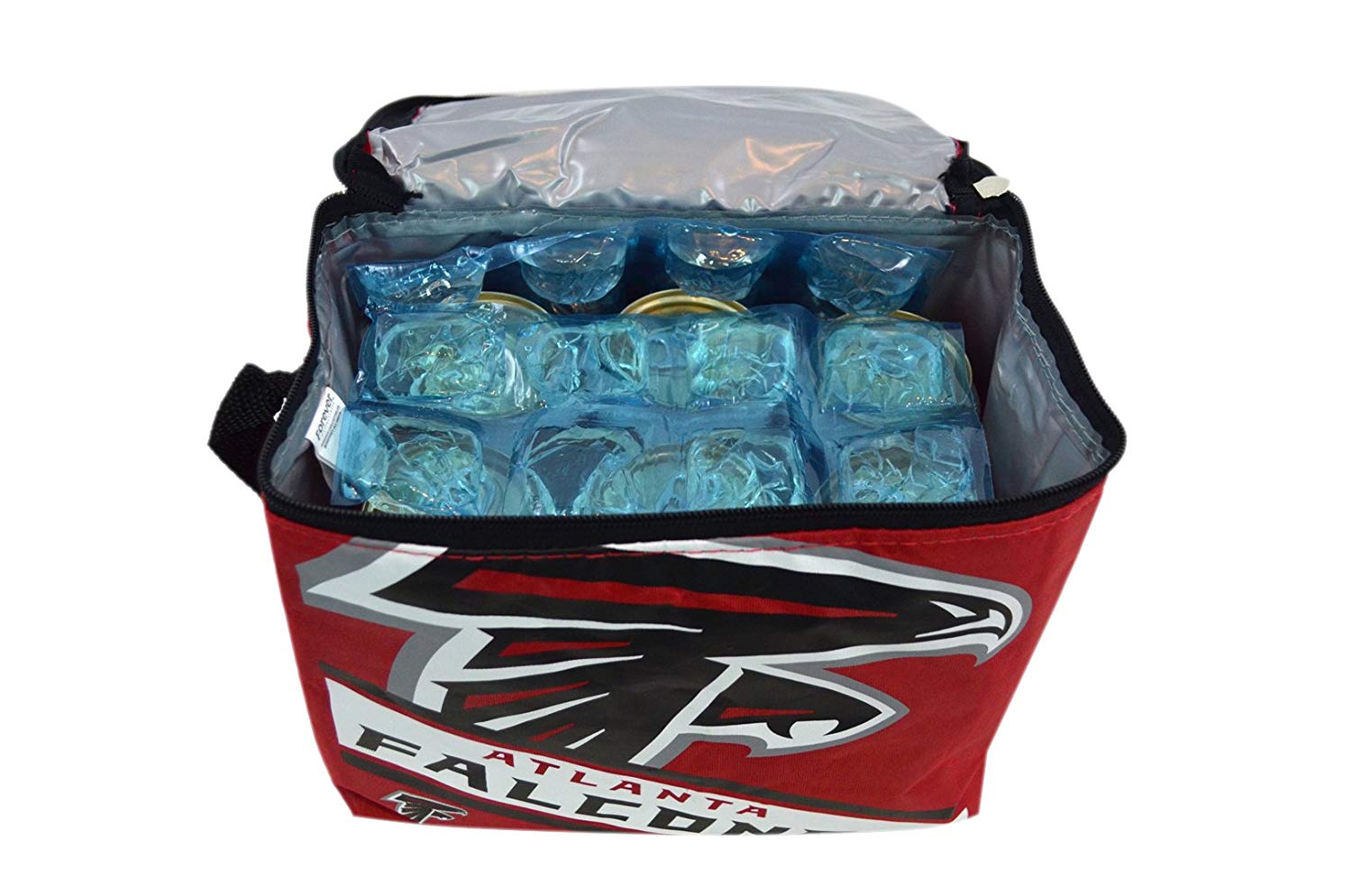 NFL Shop Collapsible Insulated Lunch Bag with Re-freezable Ice Packs Bundle
