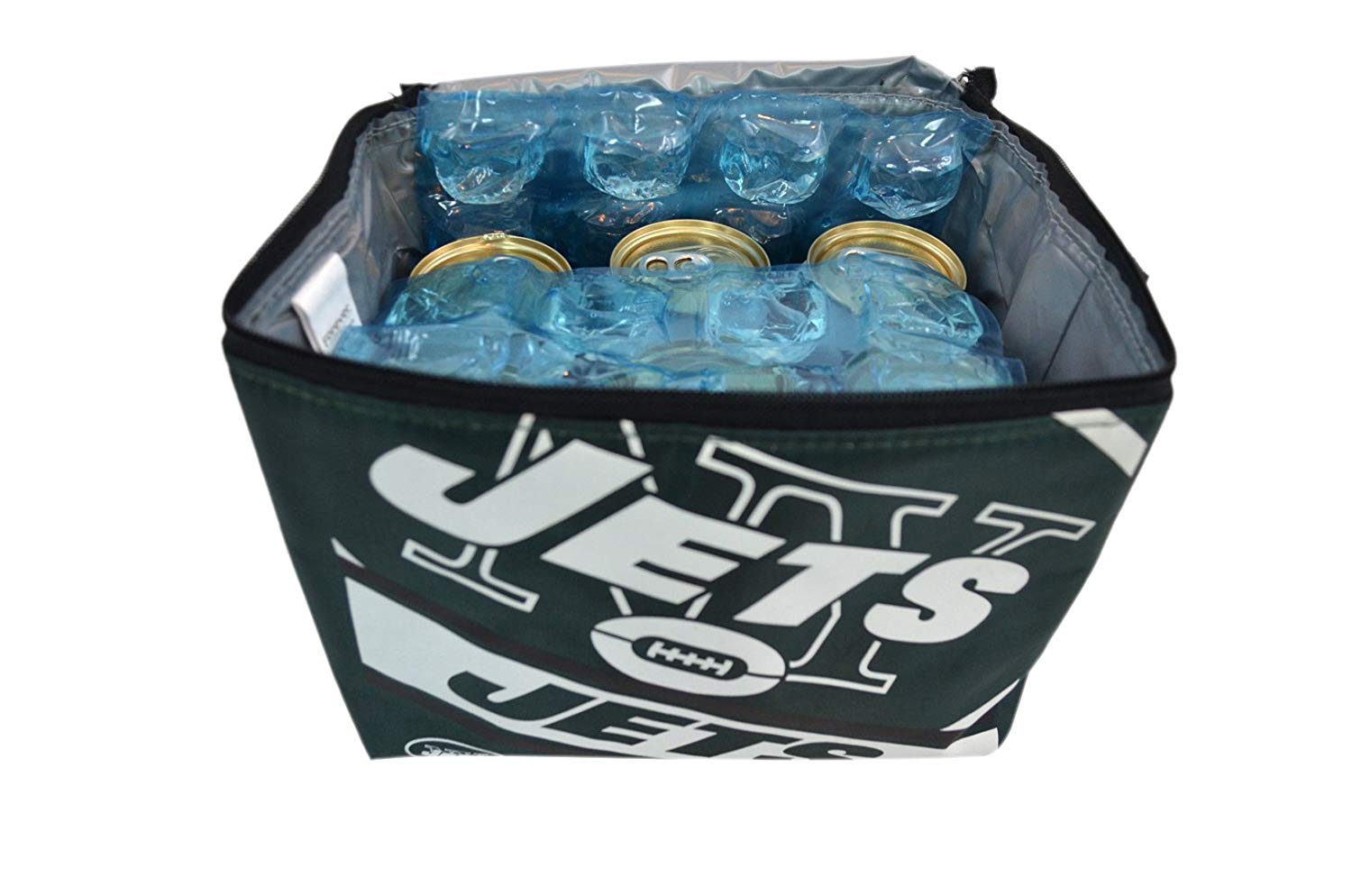 NFL Shop Collapsible Insulated Lunch Bag with Re-freezable Ice Packs Bundle