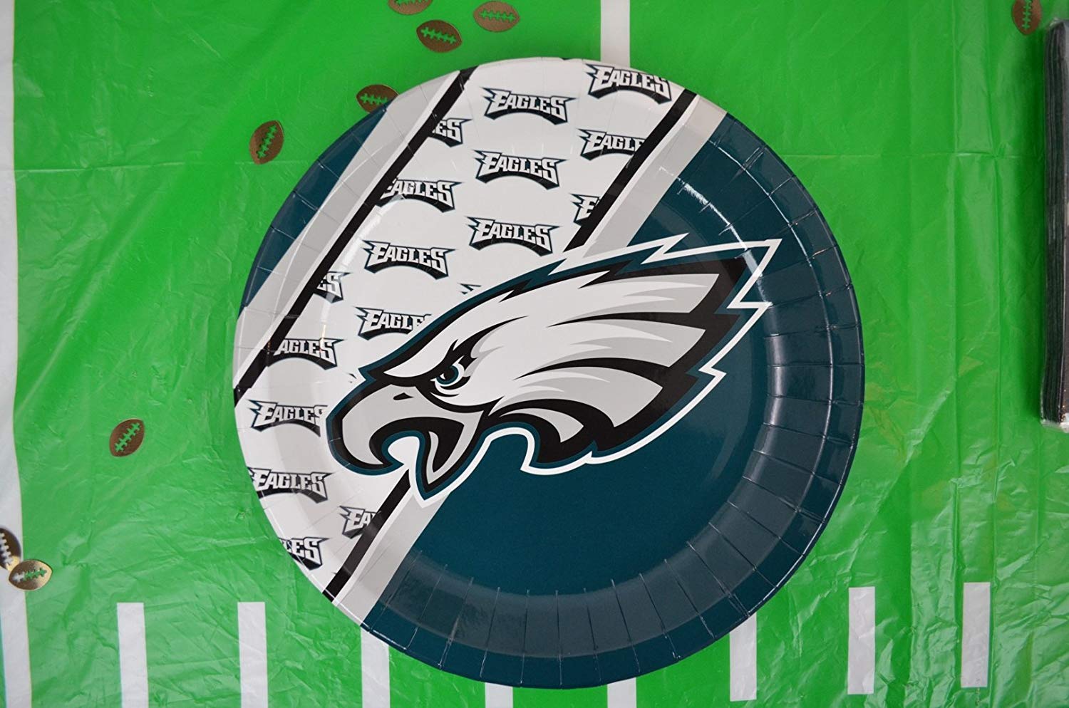 Duck House Official National Football Fan Shop Authentic NFL Tailgate Party Kit Bundle for 20 Fans - Table Setting and More