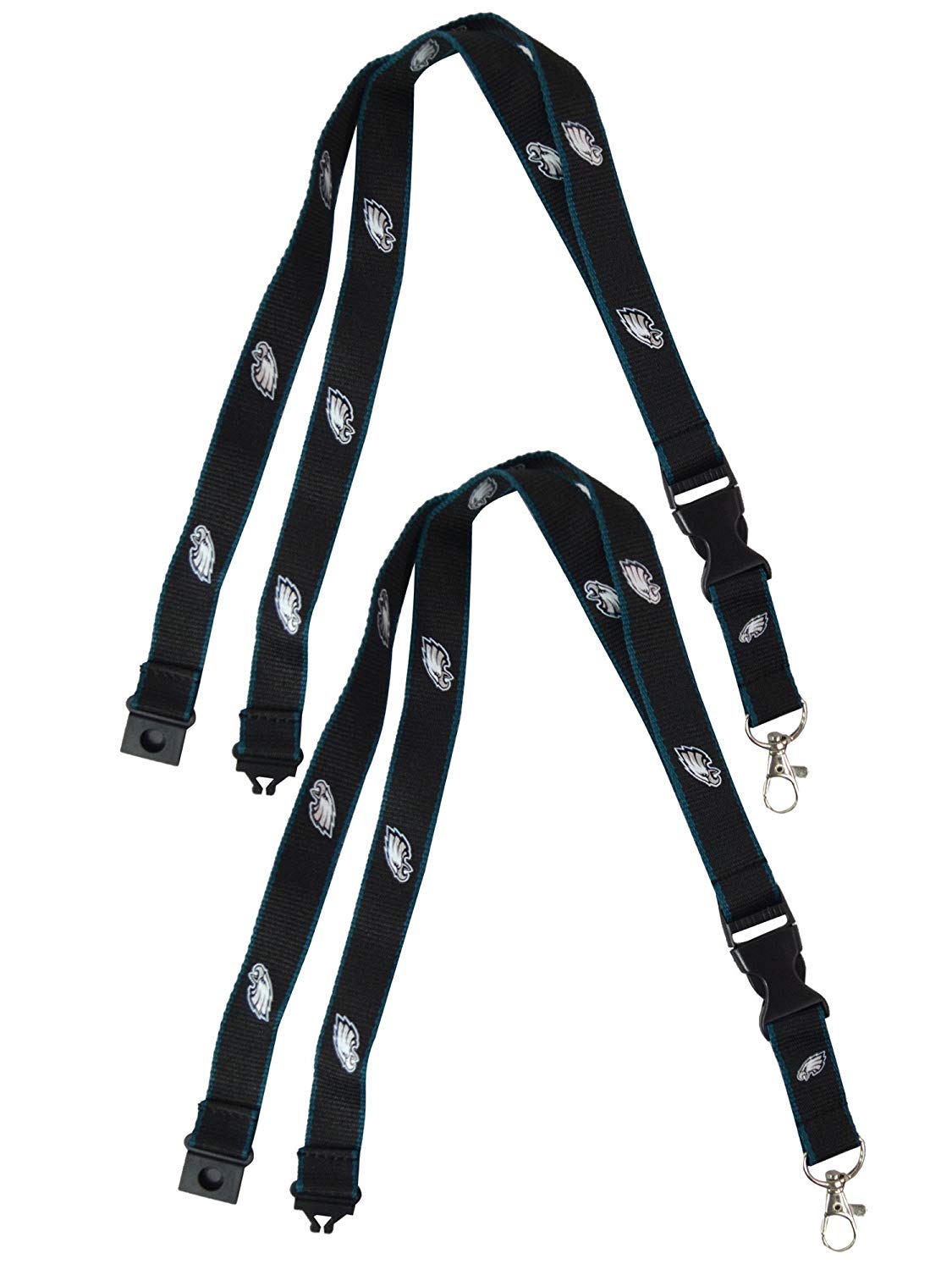 Official National Football League Fan Shop Authentic 2-pack NFL Lanyard/keychain Office Badge Holder