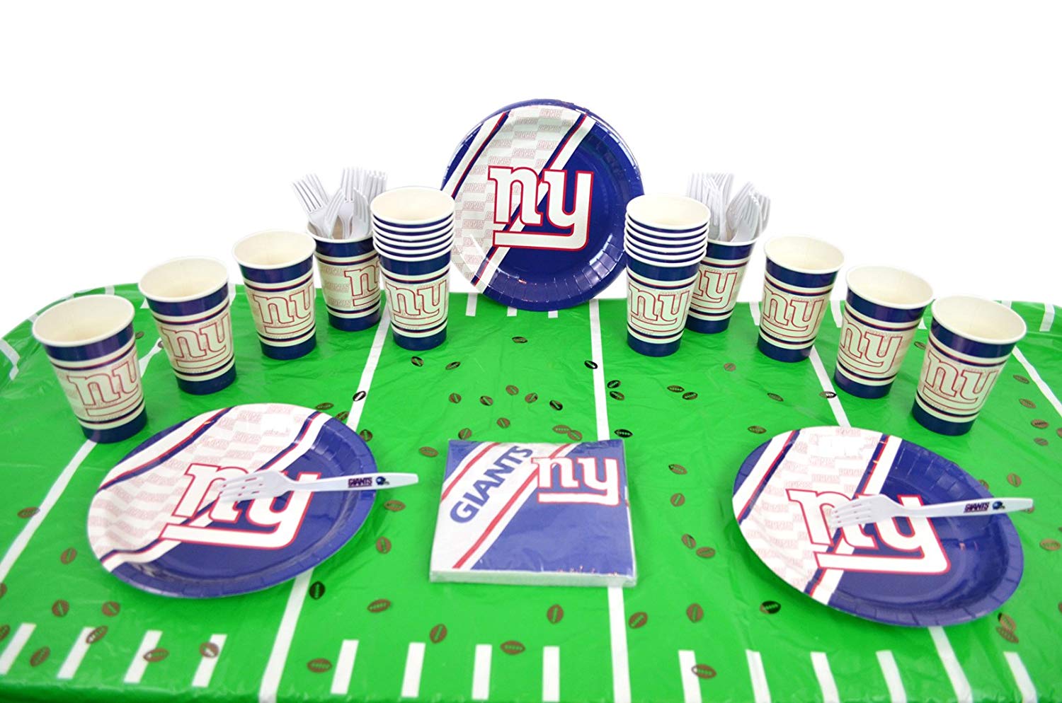 Duck House Official National Football Fan Shop Authentic NFL Tailgate Party Kit Bundle for 20 Fans - Table Setting and More