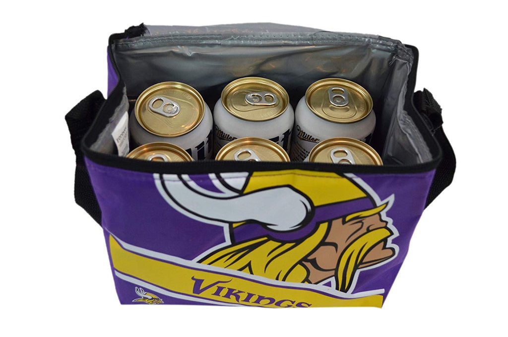 NFL Shop Collapsible Insulated Lunch Bag with Re-freezable Ice Packs Bundle