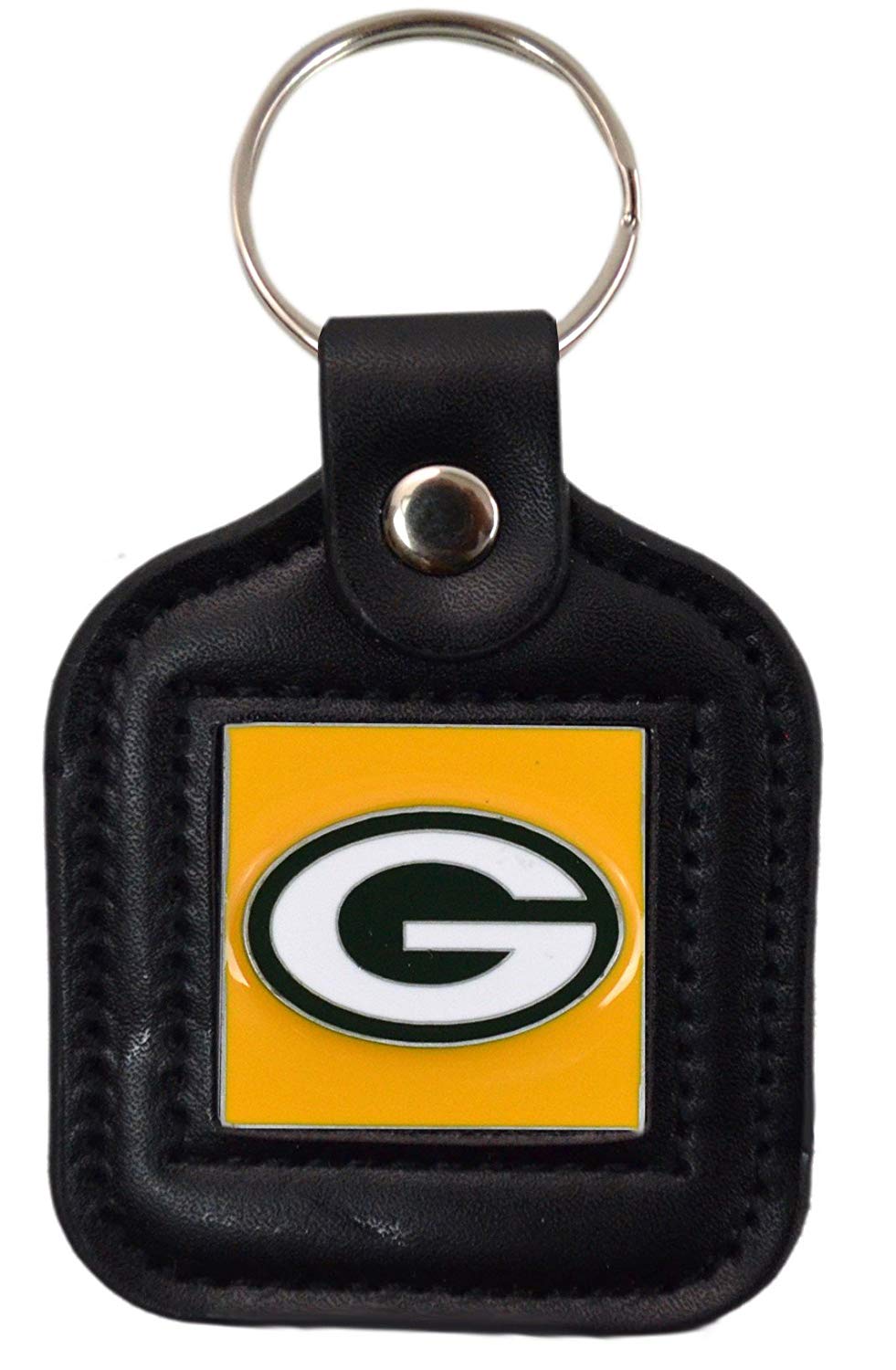 Official National Football League Fan Shop Authentic Genuine Leather NFL Trifold Wallet and Key Chain Bundled Set