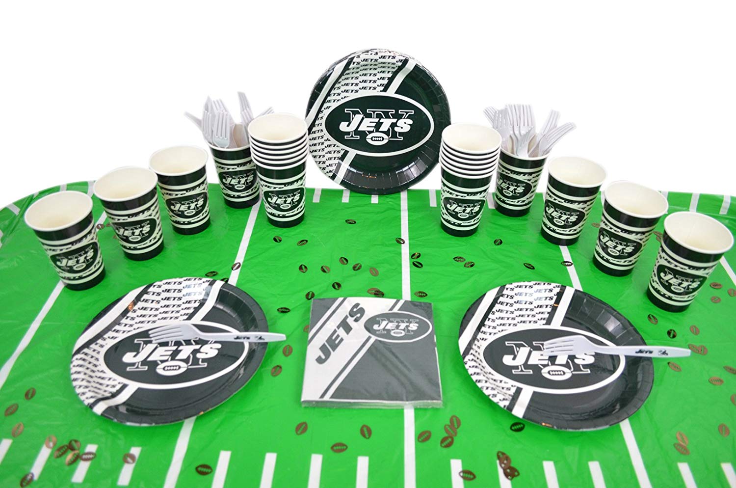 Duck House Official National Football Fan Shop Authentic NFL Tailgate Party Kit Bundle for 20 Fans - Table Setting and More