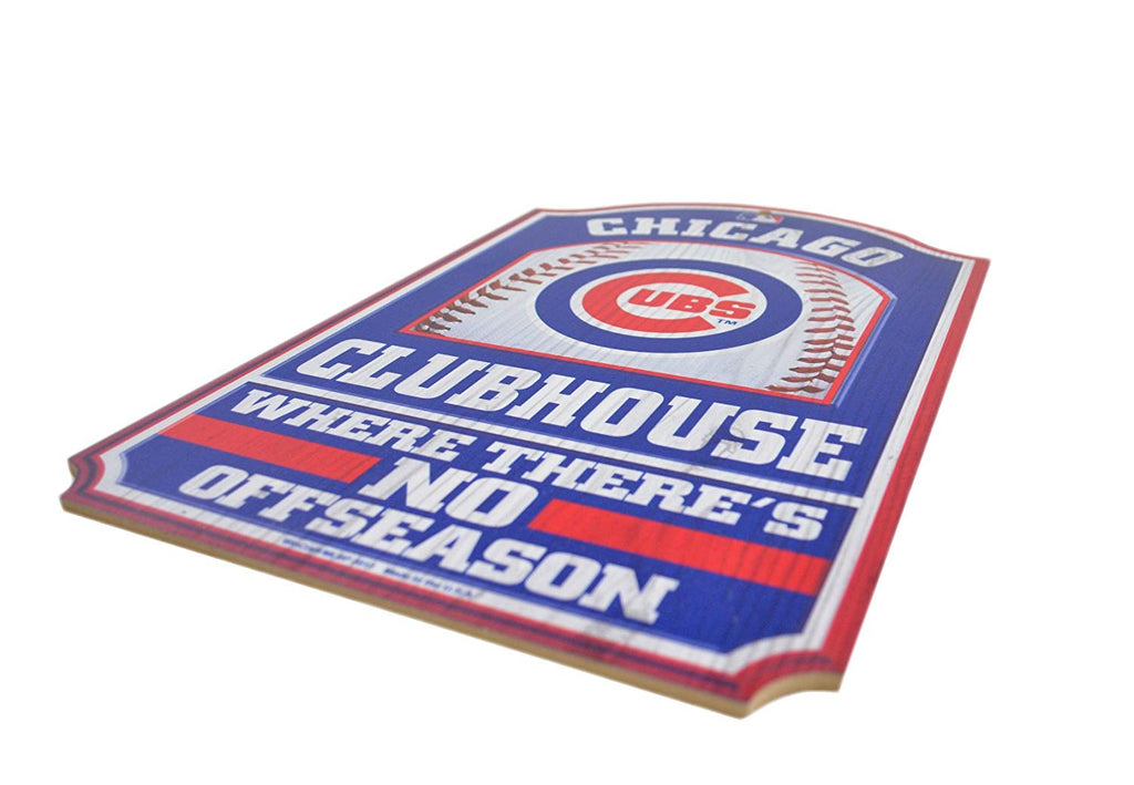 WinCraft Official Major League Baseball Fan Shop Authentic MLB Fan Cave Man Cave Premium Wooden Clubhouse Sign