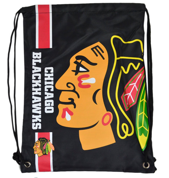 Official National Hockey League Fan Shop Authentic Drawstring NHL Back Sack (Chicago Blackhawks)