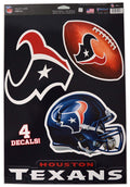 WinCraft Official National Football League Fan Shop Licensed NFL Shop Multi-use Decals (Houston Texans)
