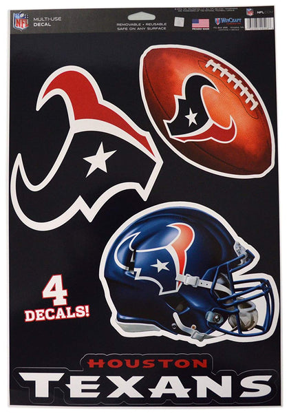WinCraft Official National Football League Fan Shop Licensed NFL Shop Multi-use Decals (Houston Texans)