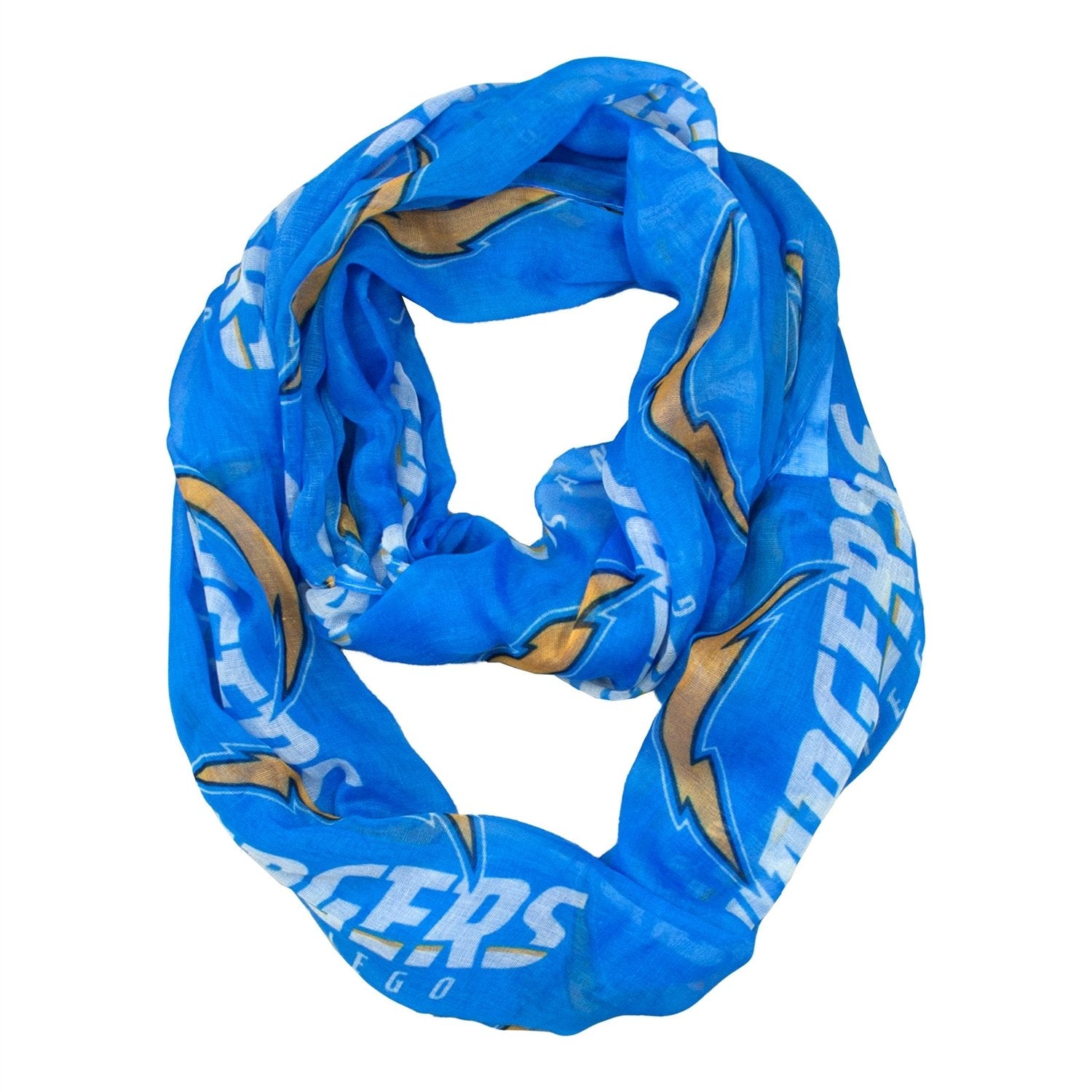 Official National Football League Fan Shop Authentic NFL Womens Infinity Scarf and Hair Scrunchie Bundle Set