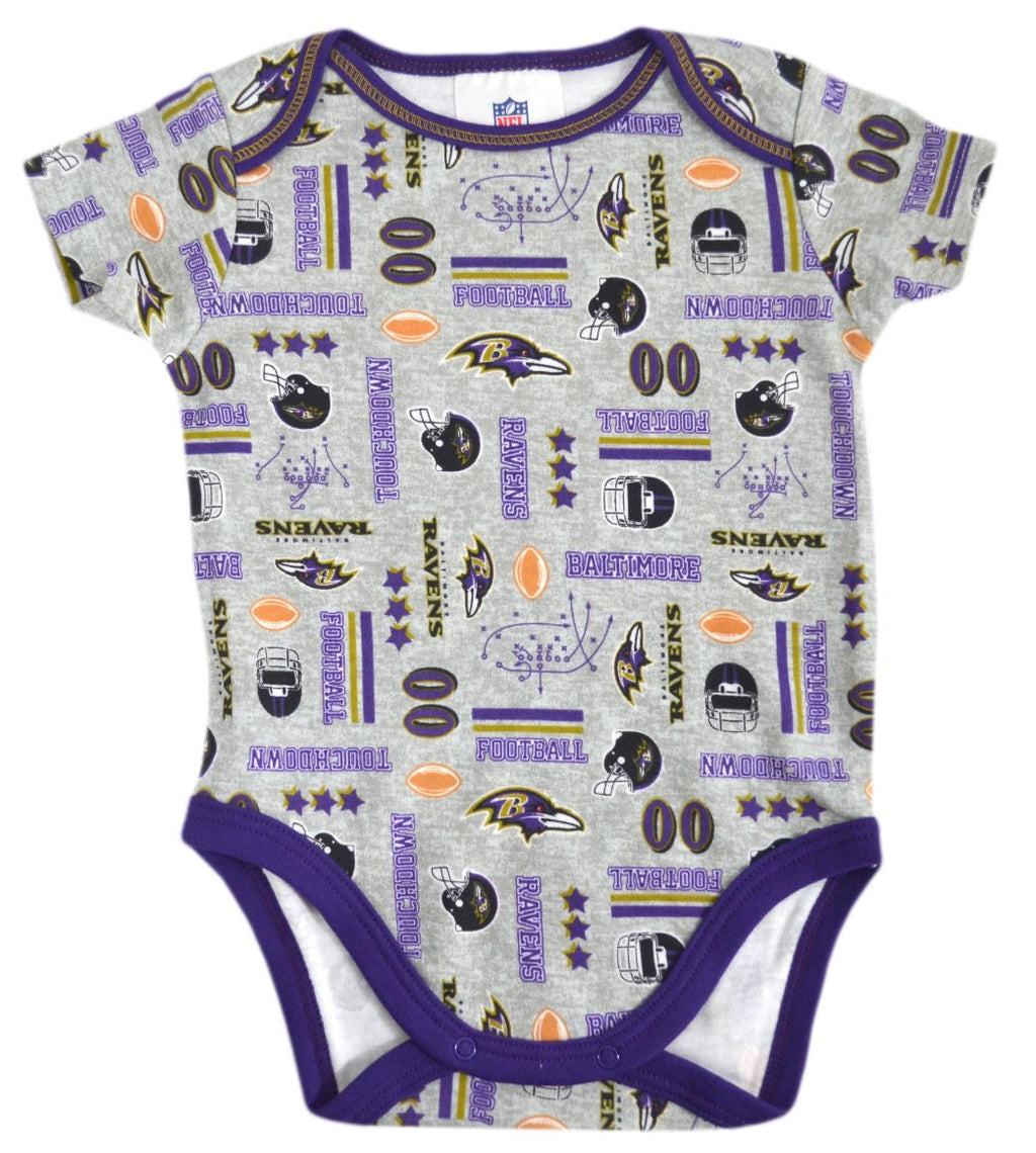  Official National Football League Fan Shop Authentic NFL Baby 3-pc Body Suit Onesie, Cap and Bib Bundled Set