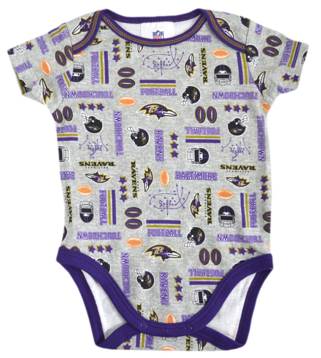  Official National Football League Fan Shop Authentic NFL Baby 3-pc Body Suit Onesie, Cap and Bib Bundled Set